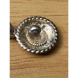 Sterling Silver 925 Sombrero Hat Pendant Necklace 18 Inch Italy Ball Chain